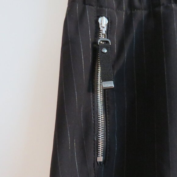 RAFFAELLO ROSSI Candy Pants in Black Pinstripe Travel Lounge Athleisure Sz 14 - Picture 5 of 14